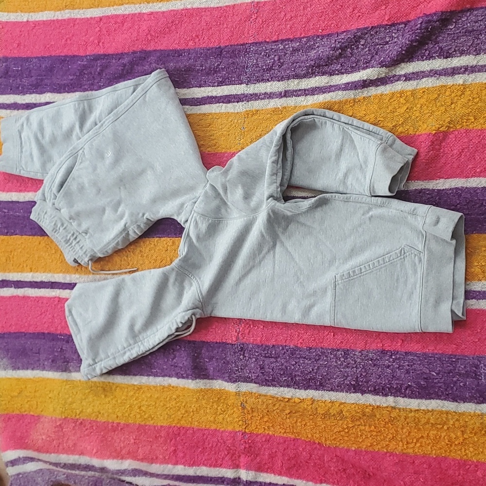 Everlane French Terry Uniform Hooded Sweatshirt and Pants Mens Med HeatheredGray